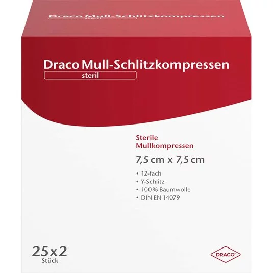 Draco Mull-Schlitzkompressen, steril