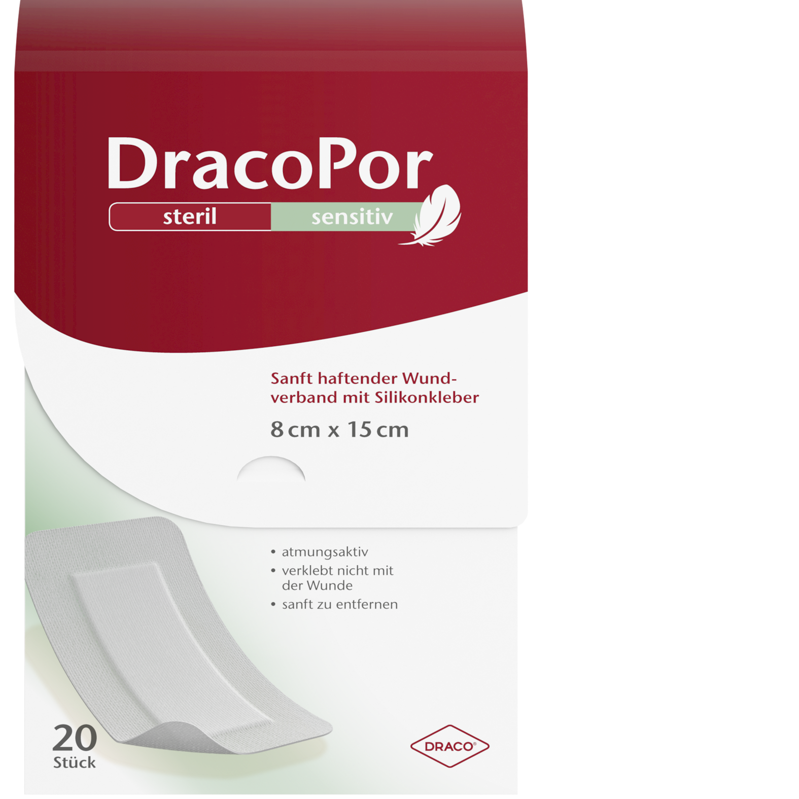 Dracopor Sensitiv 8x15, Arztpackung 20 Stk.