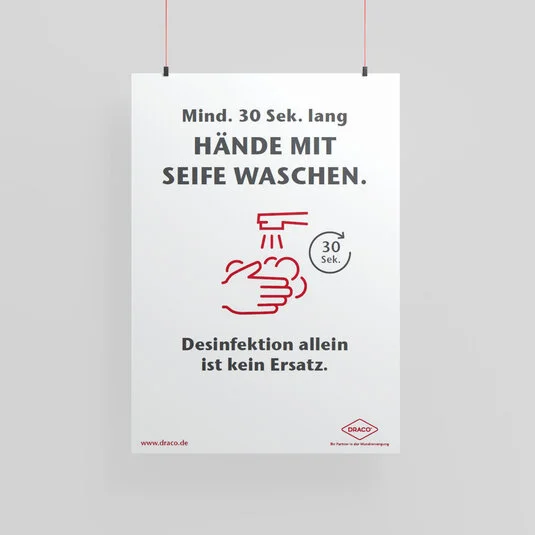 Plakat: Hände waschen