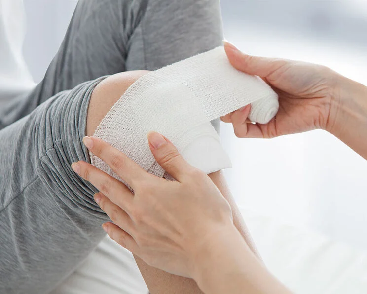 DracoElfi Fixierbinde, Verbandfixierung Knie Wundauflagen für die klassische Wundversorgung