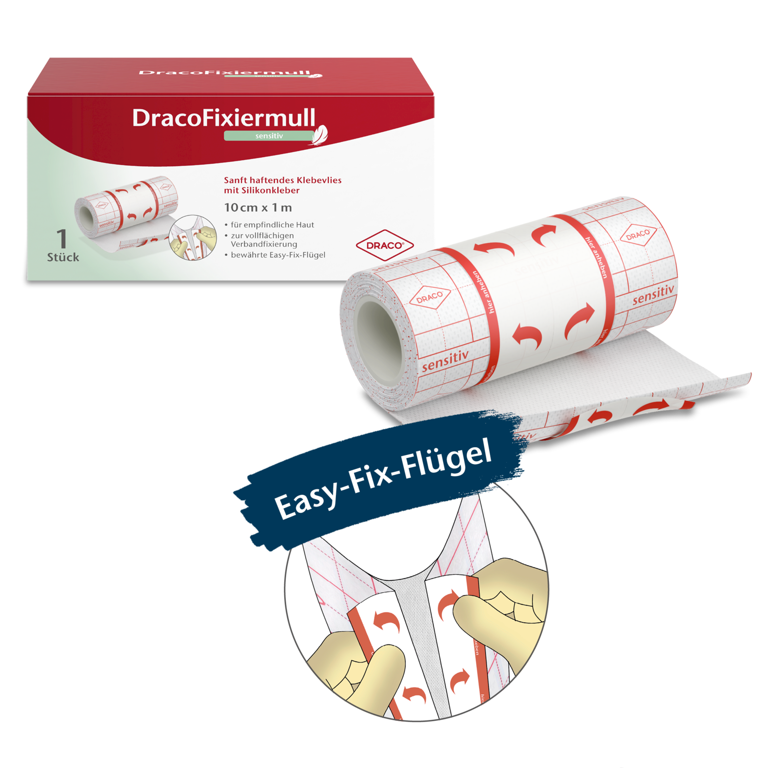Draco Fixiermull sensitiv - Produktbild 