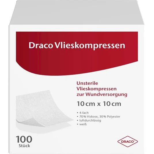 Draco Vlieskompressen unsteril, Packshot