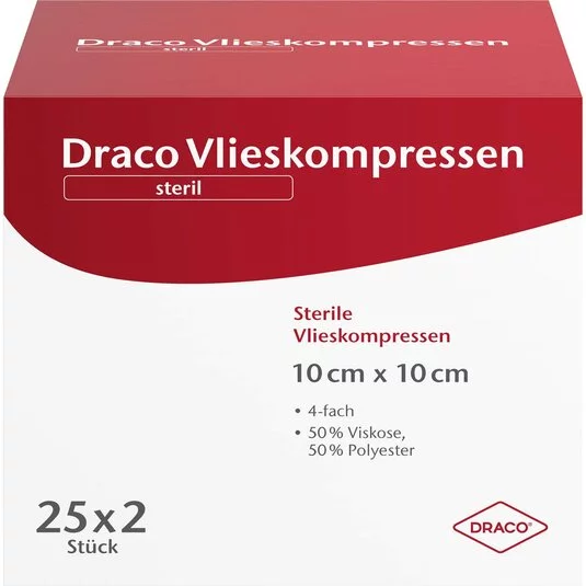 Draco Vlieskompressen steril, Packshot