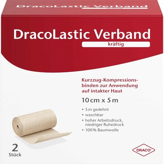 DracoLastic Verbandset aus 2 Kurzzugbinden, Packshot