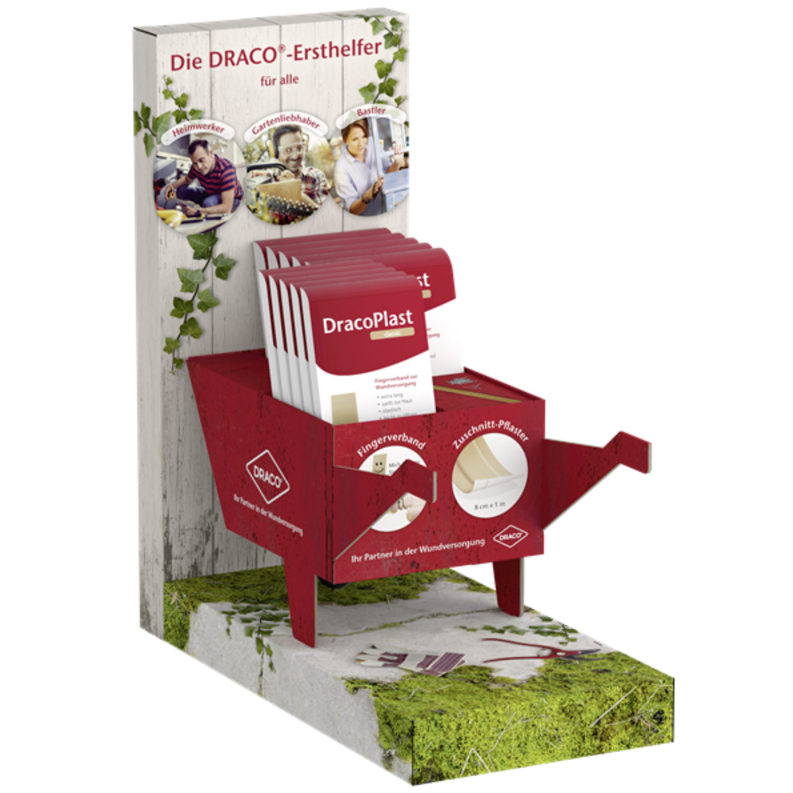 DracoPlast Schubkarren-Display