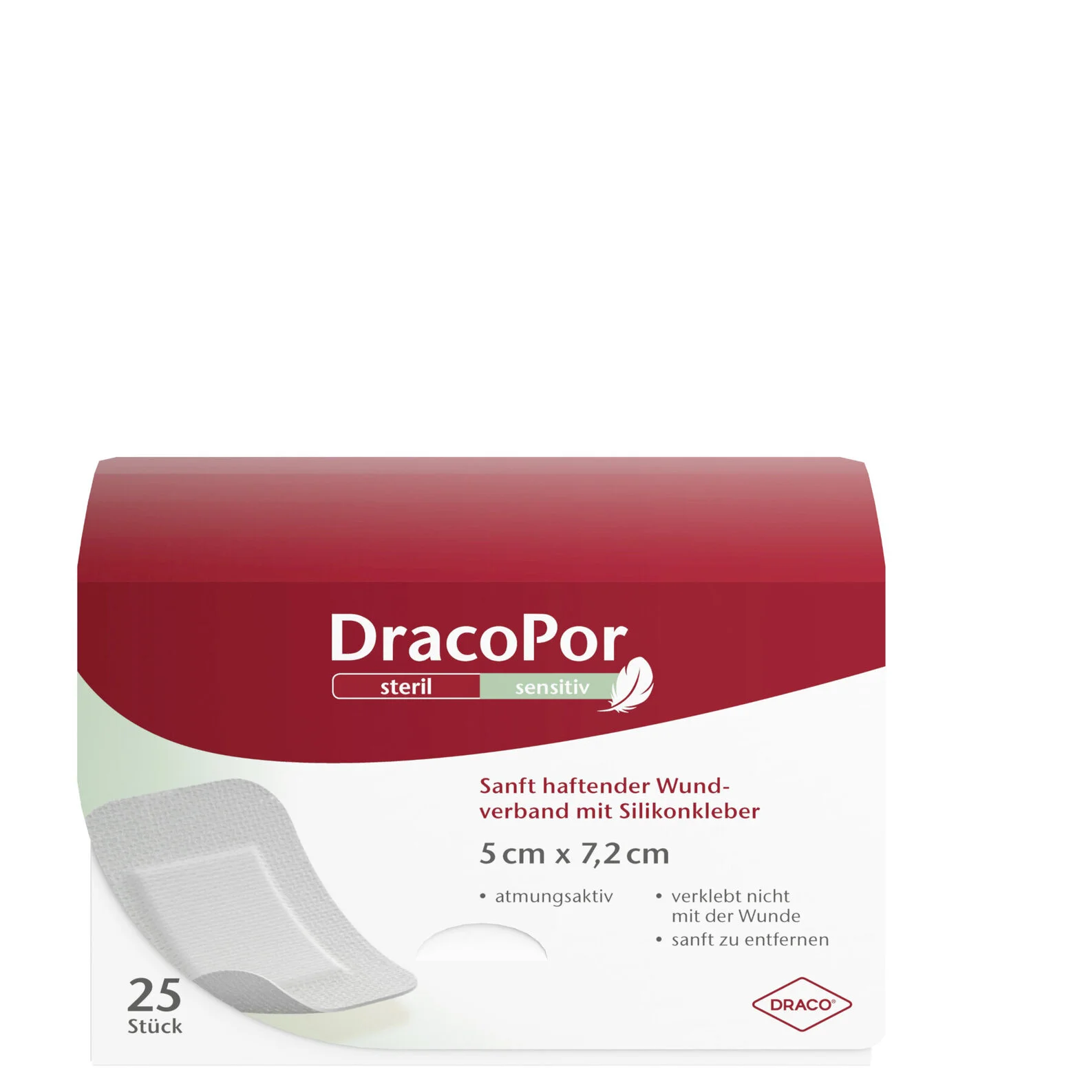 Dracopor Sensitiv 5x7,2, Arztpackung 25 Stk. 