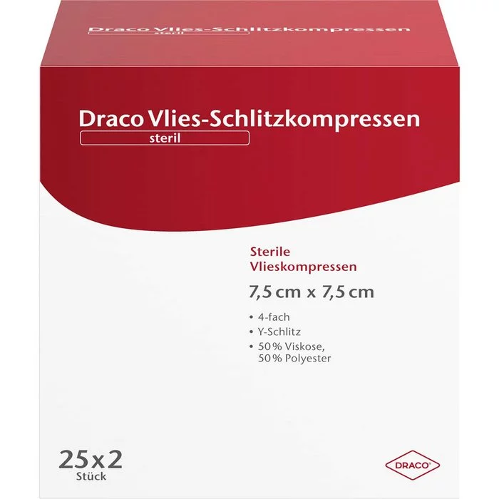 Draco Vlies-Schlitzkompressen steril, Packshot