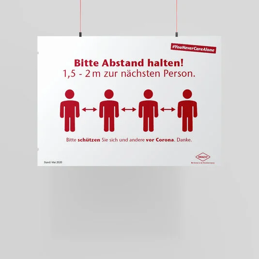 Poster: Abstand halten!